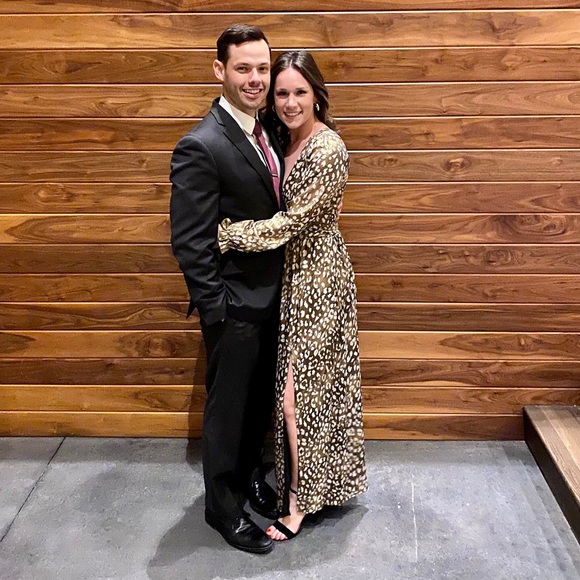 Dresses & Skirts - Leopard Print Long-sleeve Maxi